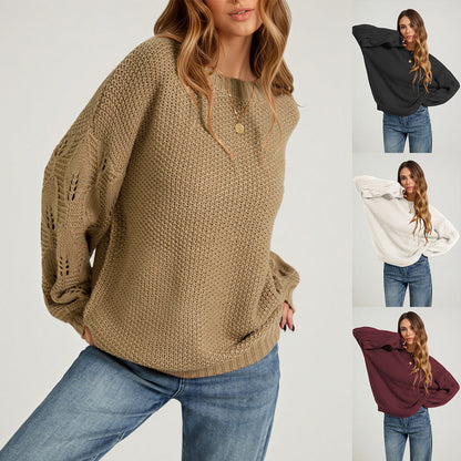 Arrival Womens Solid-color Pullover Sweater