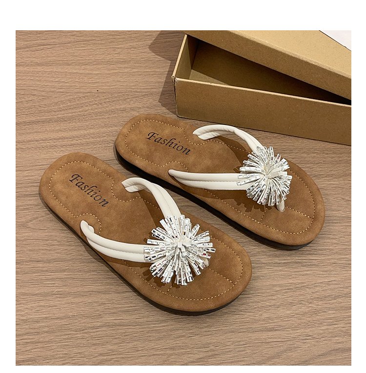Women Flat Thong Flip Flops Summer Outdoor Wear New Arrival High End Clip Toe Slippers Casual Anti Slip Beach Sandals
