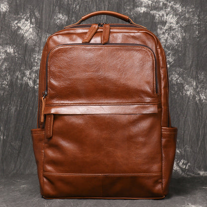 Retro-style New Arrival Mens Full-grain Leather Backpack