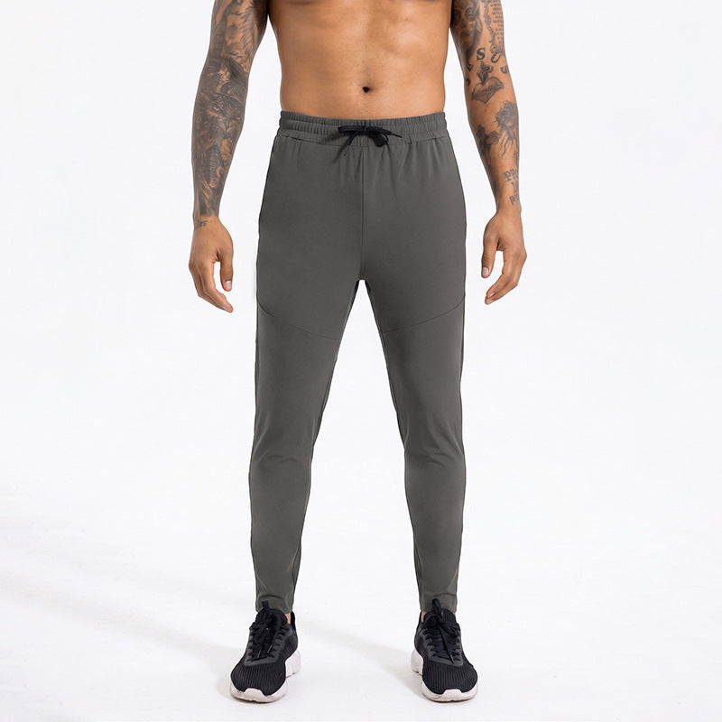 Mens Loose-Fit Quick-Drying Sports Pants With Side Pockets
