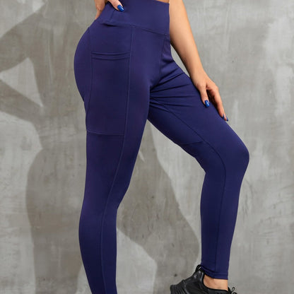 New European And American Style Cross-Border Pocket Butt-Lifting Fitness Leggings, Peach Butt Yoga Pants, High-Waisted Naked-Feel Sports Tights