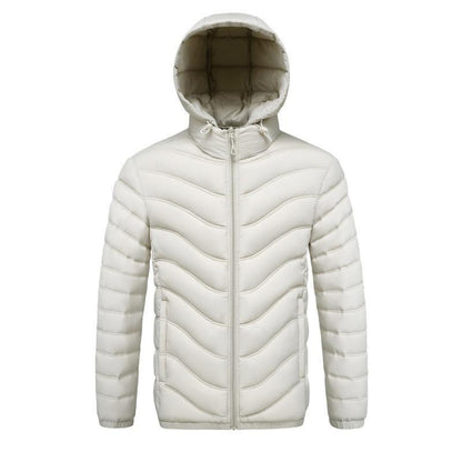 Mens Fleece-lined Cotton-padded Coat