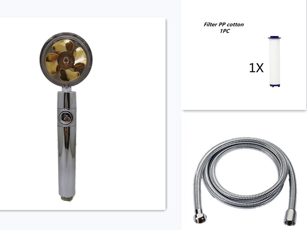 Turbo Propeller Shower Head Handheld High Pressure