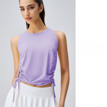 New Women's Yoga Tops For Spring & Summer With Sun Protection, Professional High-End Stylish Fitness Vests, Quick-Dry Sports Shirts For Women