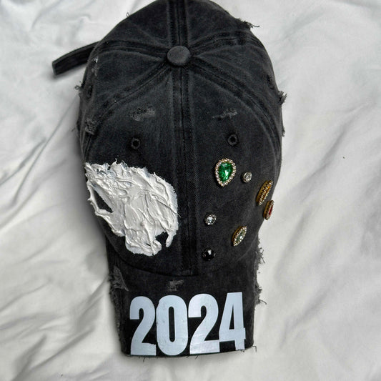 Cut Washed Old Baseball Big Head Circumference Worn Hat