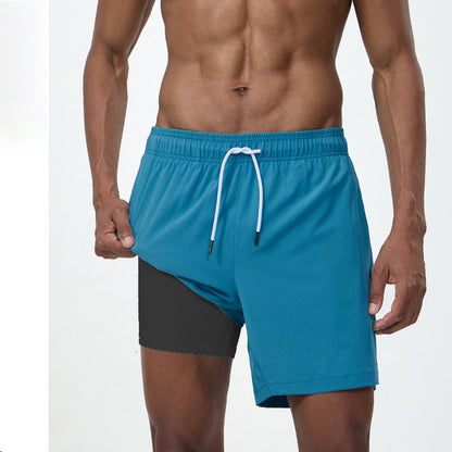 European And American Men's Sports Shorts, Outdoor Running Pants, Men's Fitness Training Pants, Moisture-Absorbent, Quick-Drying Loose Shorts