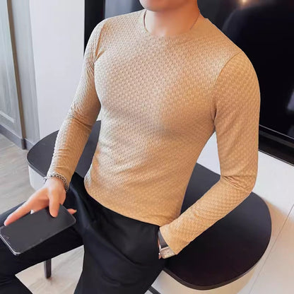 Round-neck Long-sleeve Slim-fit Bottoming Shirt