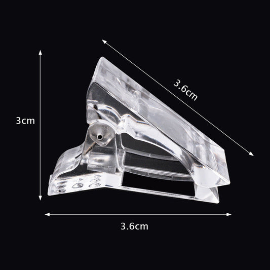 Transparent Poly Gel Nail Extension Clips - 5 or 10 pcs
