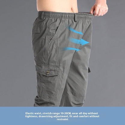 Loose Straight Casual Men's Summer Overalls