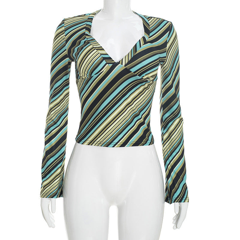 Summer New Sexy Trendy Cool Deep-V Neck Long Sleeves