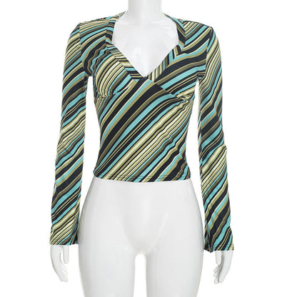 Summer New Sexy Trendy Cool Deep-V Neck Long Sleeves