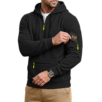 Mens Plus-Size Casual Sports Loose-Fit Sweatshirt