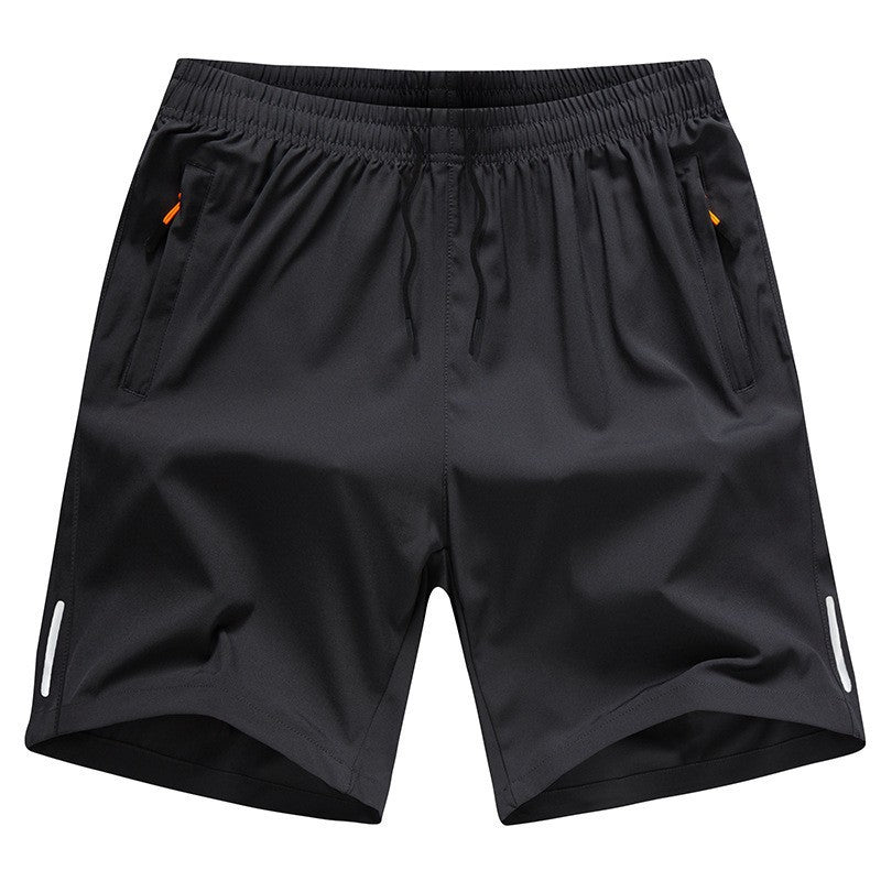 Men Ice Silk QuickDry 5 Inch Sports Casual Beach Shorts