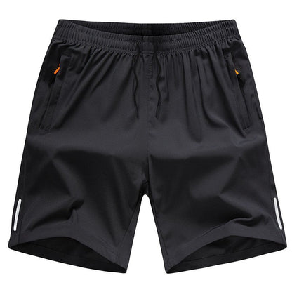 Men Ice Silk QuickDry 5 Inch Sports Casual Beach Shorts