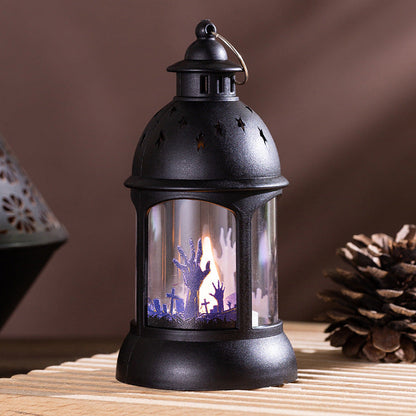 Halloween Decoration Pumpkin Lamp Portable Halloween Castle Wind Lamp Halloween Pendant Party Decoration Props