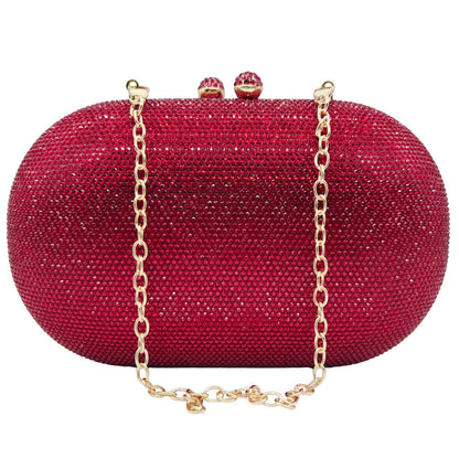 Hot-studded Evening Clutch With A Chain Strap For Banquets