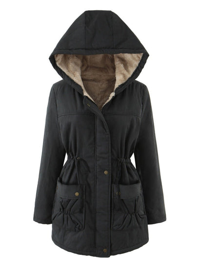 Medium To Long Loose Casual Cotton Jacket For Women