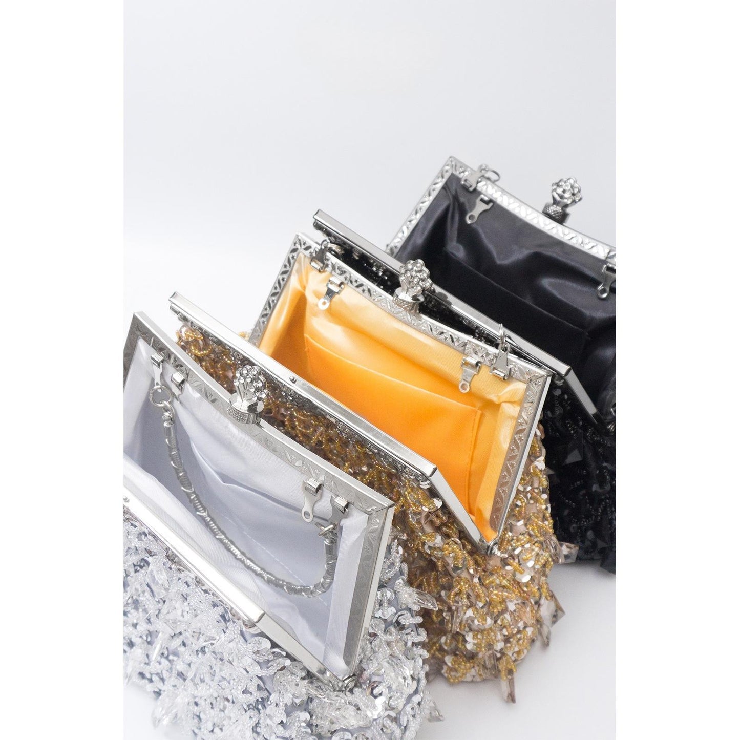 Acrylic Tassel-beaded Handbag With A Coin Purse Closure