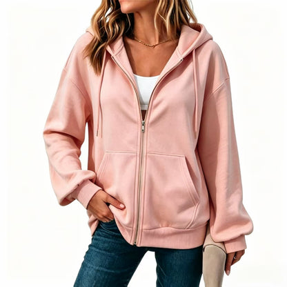 Casual Cardigan With Dropped Shoulders And Long Sleeves