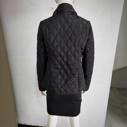 Women's Slim-Fit Diamond-Quilted Cotton Padded Jacket
