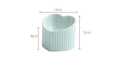 Pet Ceramic Bowl With Inclined Mouth Practical Durable Daily Indoor Pet Products