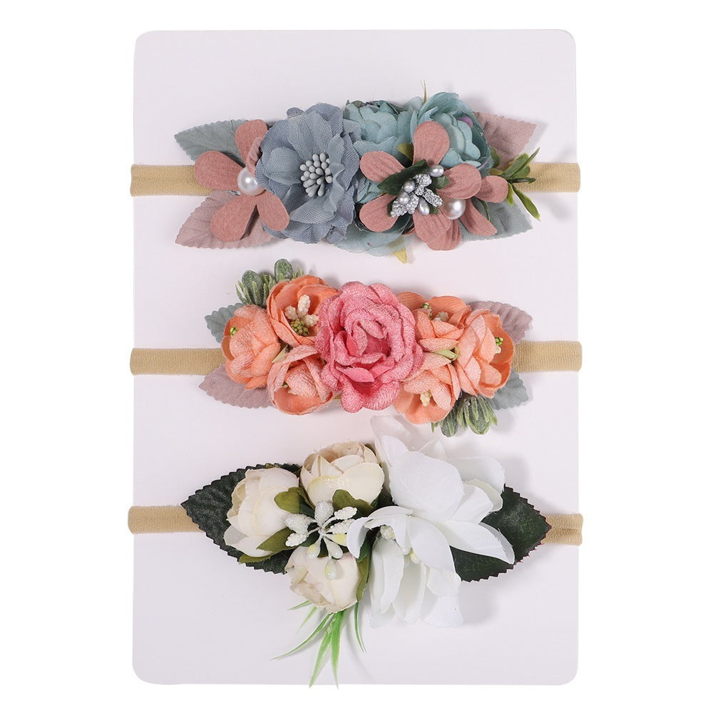 Nylon Fine Hair Band Girls' Headdress Flower
