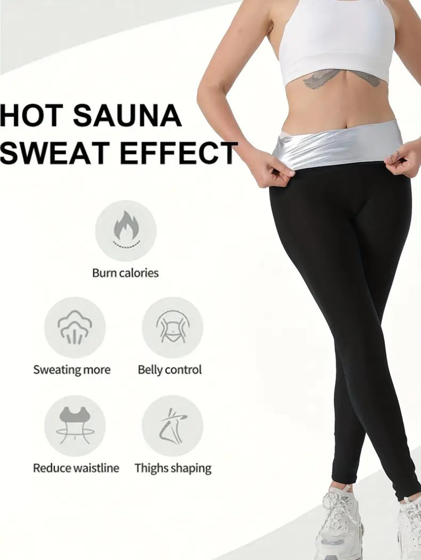 Sauna Sweat Shapewear Shorts Leggings Pants Workout Weight Loss Lower Body Shaper Sweatsuit Exercise Fitness Women
