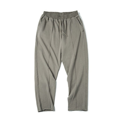 Marden Tooling Retro Tapered 3D Cutting Hemming Knitted Sweatpants