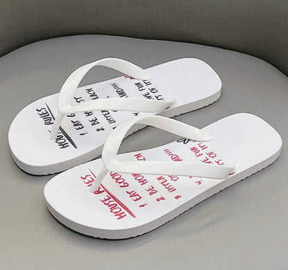 Mens Summer Thick-Soled Non-Slip Outdoor Beach Slippers