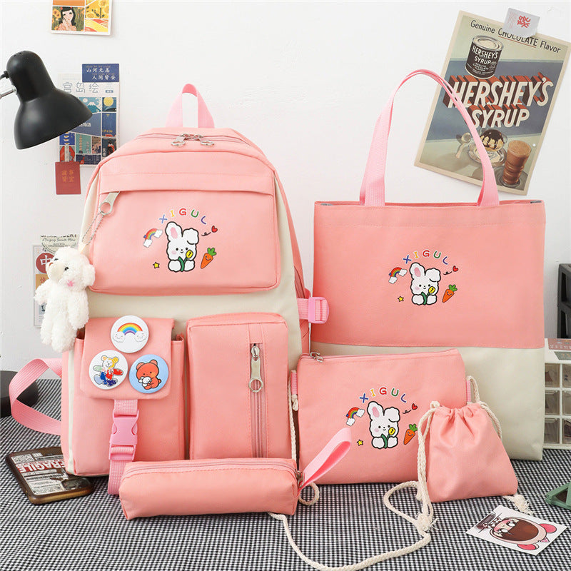 Girls Fashion Cartoon Large Capacity Backpack