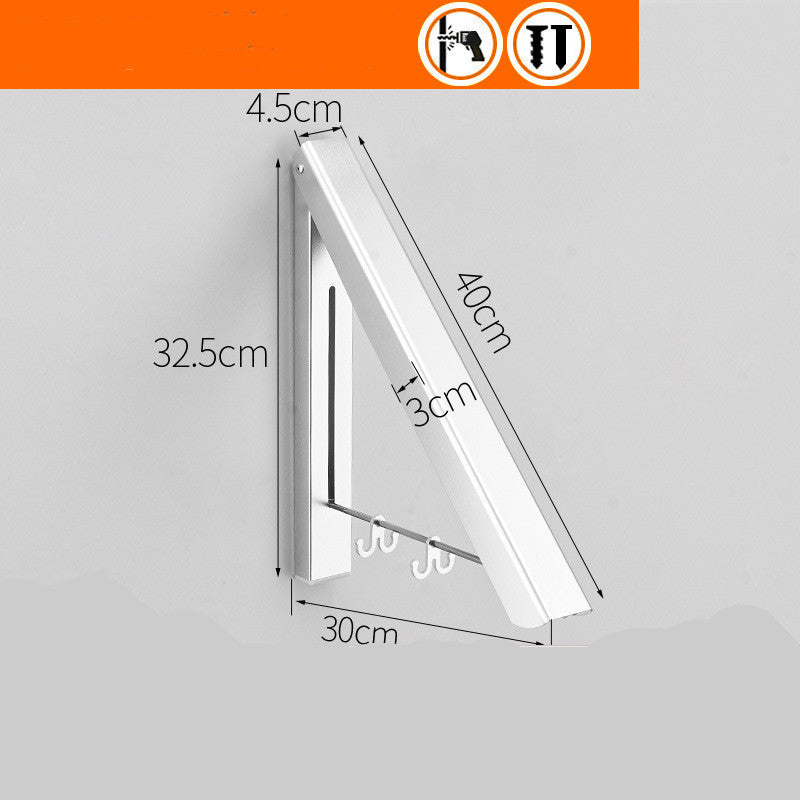 Punch-free Space Aluminum Foldable Wall Hanger
