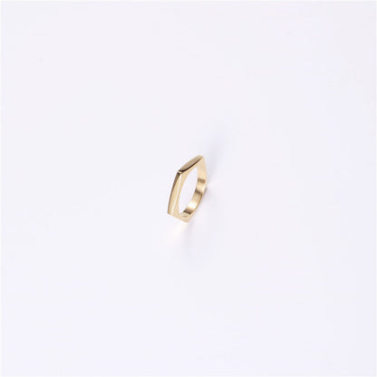 18K Gold Plated Simple Cold Style Celebrity Ring