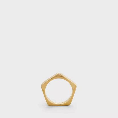 18K Gold Plated Simple Cold Style Celebrity Ring
