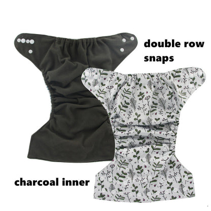 Floral Patterned Breathable Leak-proof Baby Diaper Covers Washable Baby Cloth Diapers