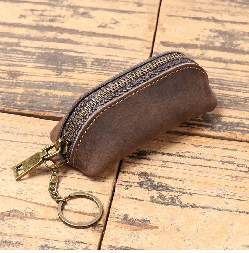 New Men's Genuine Leather Texture Coin Purse, Women's Key Case And Multi-functional Hand-held Storage Case For Foreign Trade Distribution