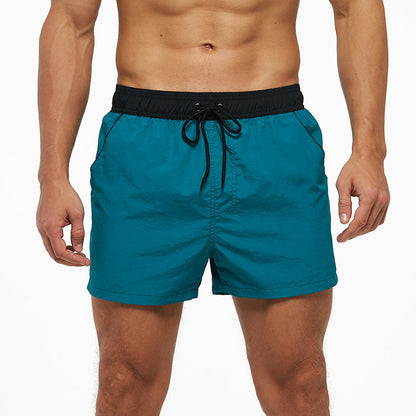 Men's Sports Shorts Fifth Pants Waterproof Quick Drying Breathable Lined Anti Exposure Double Layer Shorts