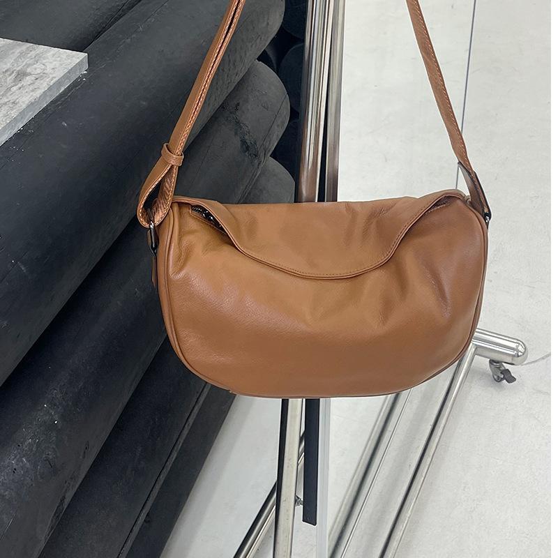 First-layer Cowhide Genuine Leather Crossbody Bag