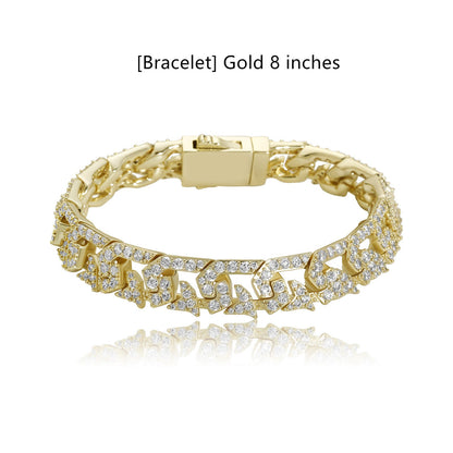 10mm Full Diamond Cuban Link Necklace