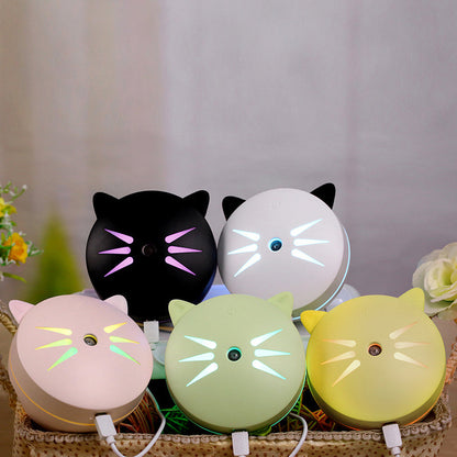 150ml Cat Ultrasonic Humidifier & LED Aromatherapy Diffuser