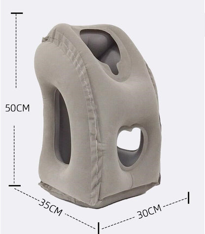 Inflatable Travel Neck Pillow with Arm Support – Portable Nap Cushion for Flights & Office
