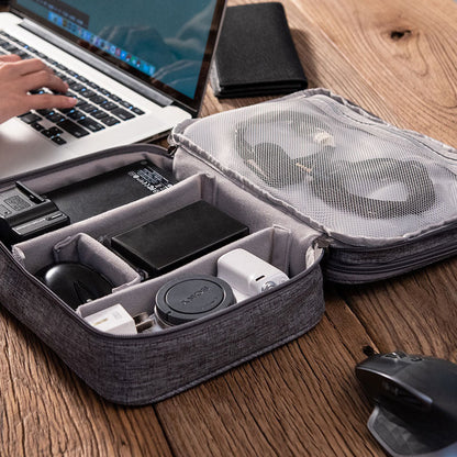 Electronics Organizer Travel Cable Bag Waterproof Digital Accessories Case