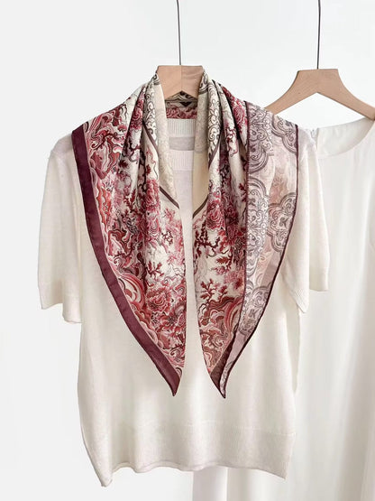 Women's Vintage High-end Outer Silk Scarf