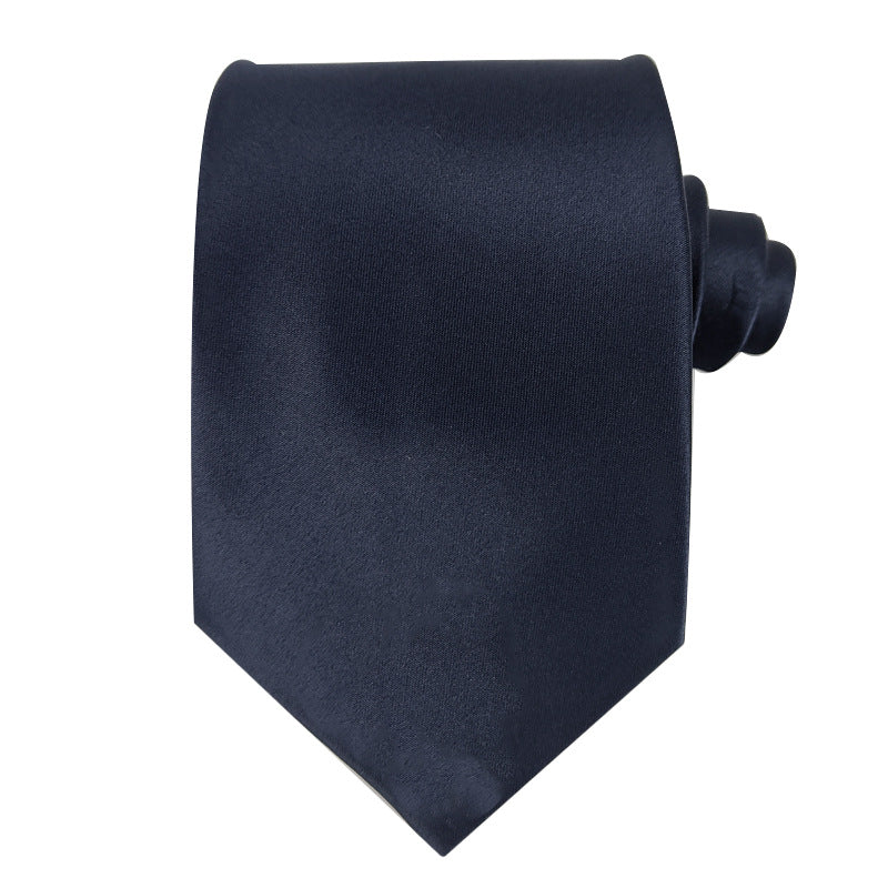 Mens 8cm Hand-Tied Tie Solid Color Tie Plain Color
