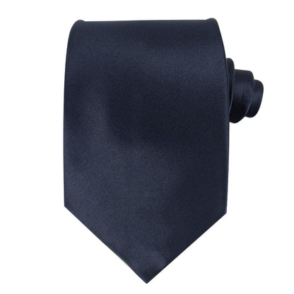 Mens 8cm Hand-Tied Tie Solid Color Tie Plain Color