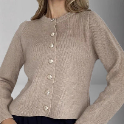 Autumn And Winter New Cross-Border Long-Sleeved Single-Breasted Knitted Cardigan European And American Pure Color Casual Versatile Sweater Jacket For Women