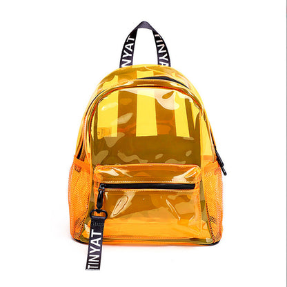 Large Capacity PVC Transparent Backpack Fashion Women Waterproof