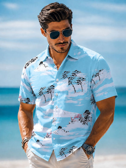 Men's Casual Hawaiian Shirt,Vibrant Prints Perfect For Holiday, Outdoor, And Parties