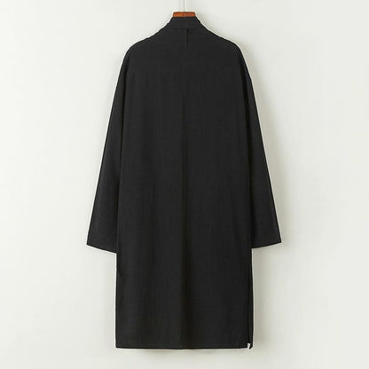 Men's Mandarin-collar Mid-length Trench Coat
