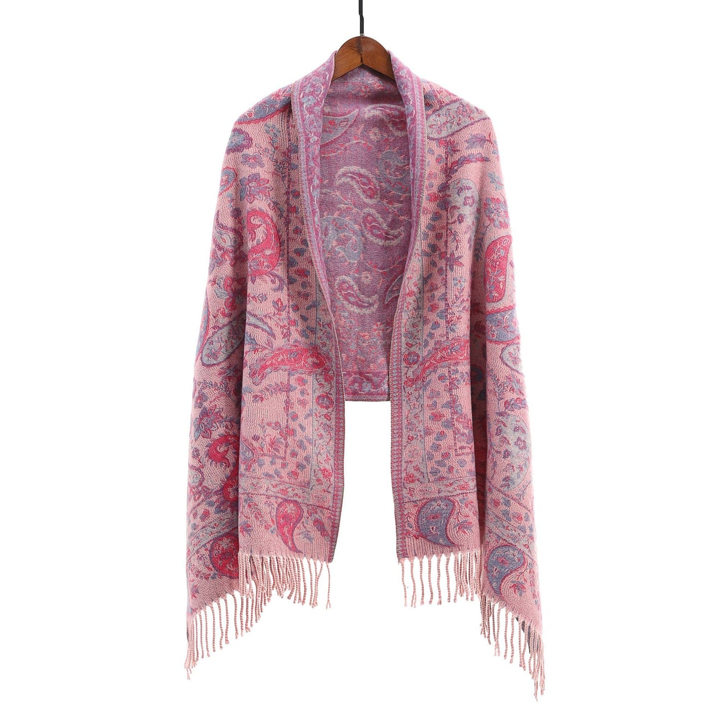 Ethnic-style Outerwear Ankeila Red Faux-cashmere Air-conditioner Shawl Scarf