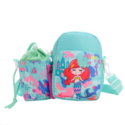Girls And Boys Convertible Crossbody Backpack Cute Small Water Bottle Backpack For Outdoor Trips
